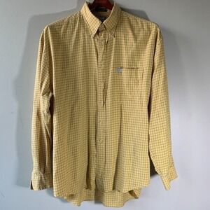 FACONNABLE Plaid Shirt Mens XL "Designed in France" Albert Goldberg Made‎ in USA